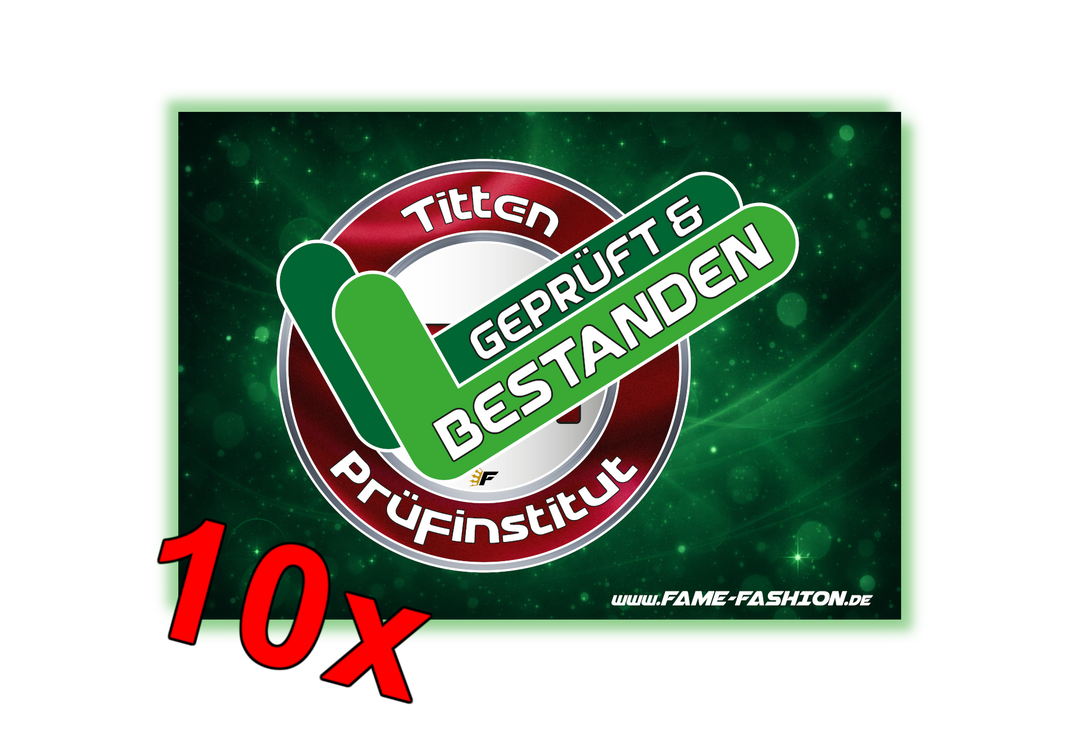TPI Titten Prüfinstitut, geprüft und bestanden - Malle Sticker