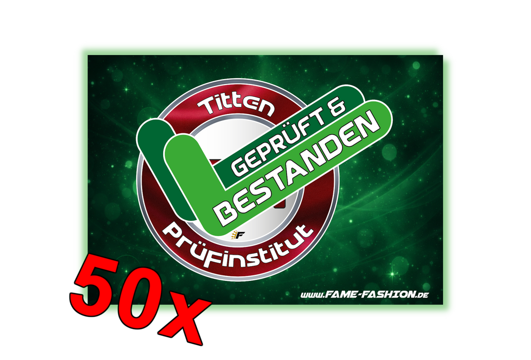 TPI Titten Prüfinstitut, geprüft und bestanden - Malle Sticker