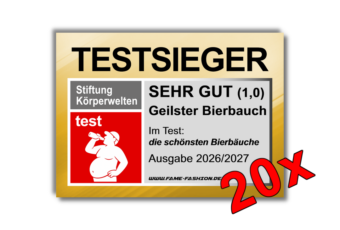 TESTSIEGER Geilster Bierbauch MALLE STICKER