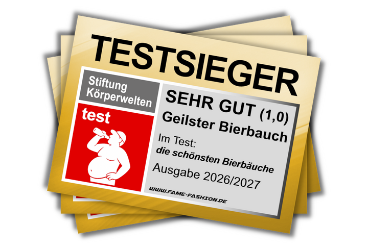 TESTSIEGER Geilster Bierbauch MALLE STICKER