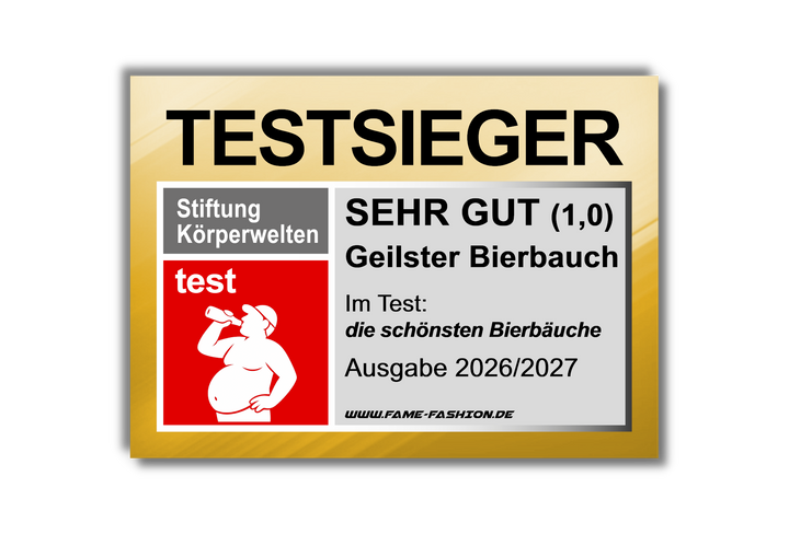TESTSIEGER Geilster Bierbauch MALLE STICKER