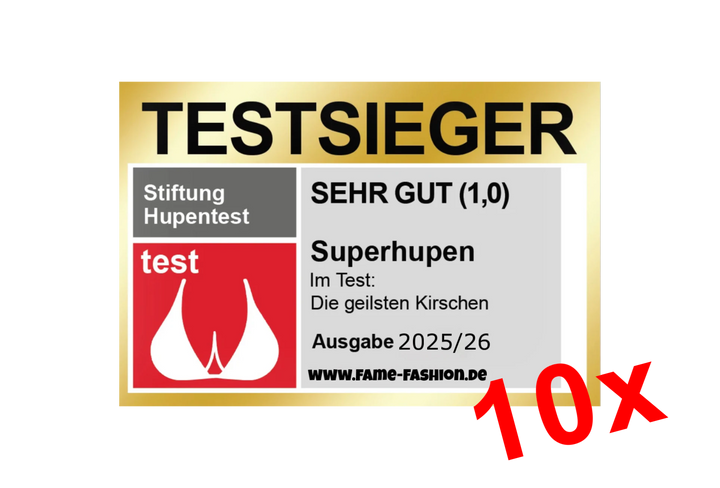 TESTSIEGER Superhupen Sticker