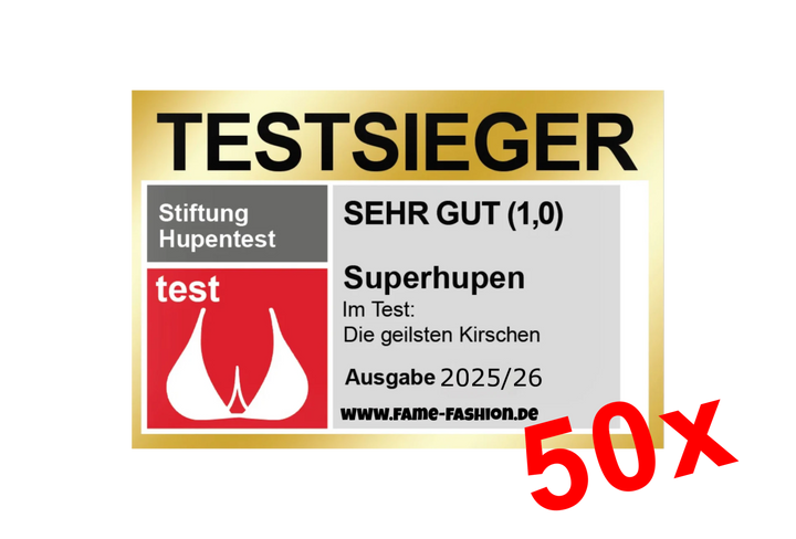 TESTSIEGER Superhupen Sticker