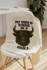 Strong as a Bull-brown Oversized Hoodie