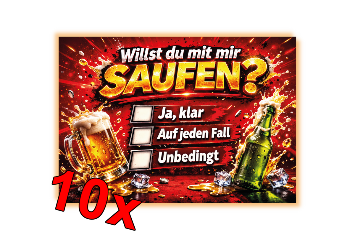 Willst du mit mir SAUFEN - Malle Sticker