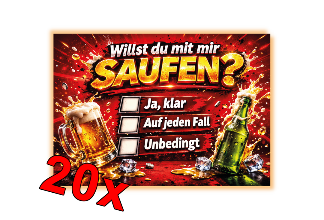 Willst du mit mir SAUFEN - Malle Sticker