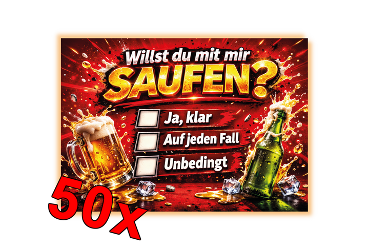 Willst du mit mir SAUFEN - Malle Sticker