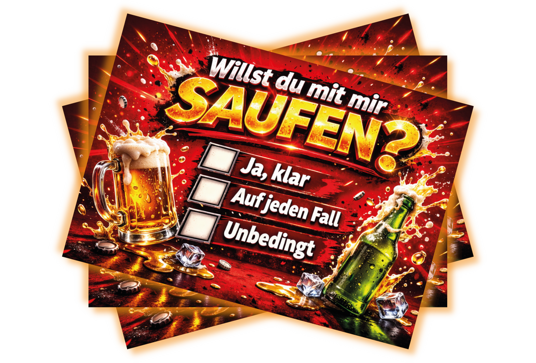 Willst du mit mir SAUFEN - Malle Sticker