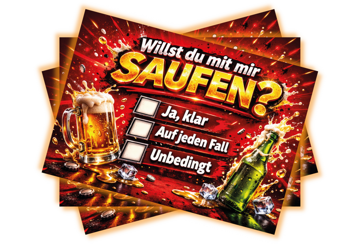 Willst du mit mir SAUFEN - Malle Sticker