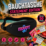 Bauchtasche gefüllt mit 1 MEGA-Bundle Sticker-Set (50 Sticker-Motive je 1x)
