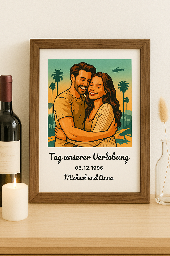 Romantisches Poster – personalisiert 💍✨