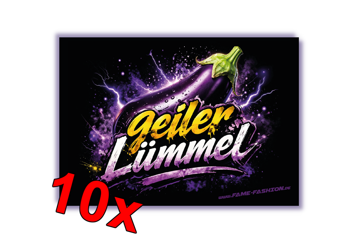Geiler Lümmel-Aubergine- Malle Sticker