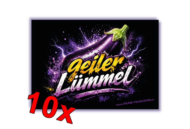 Geiler Lümmel-Aubergine- Malle Sticker