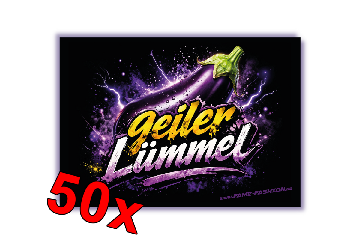 Geiler Lümmel-Aubergine- Malle Sticker