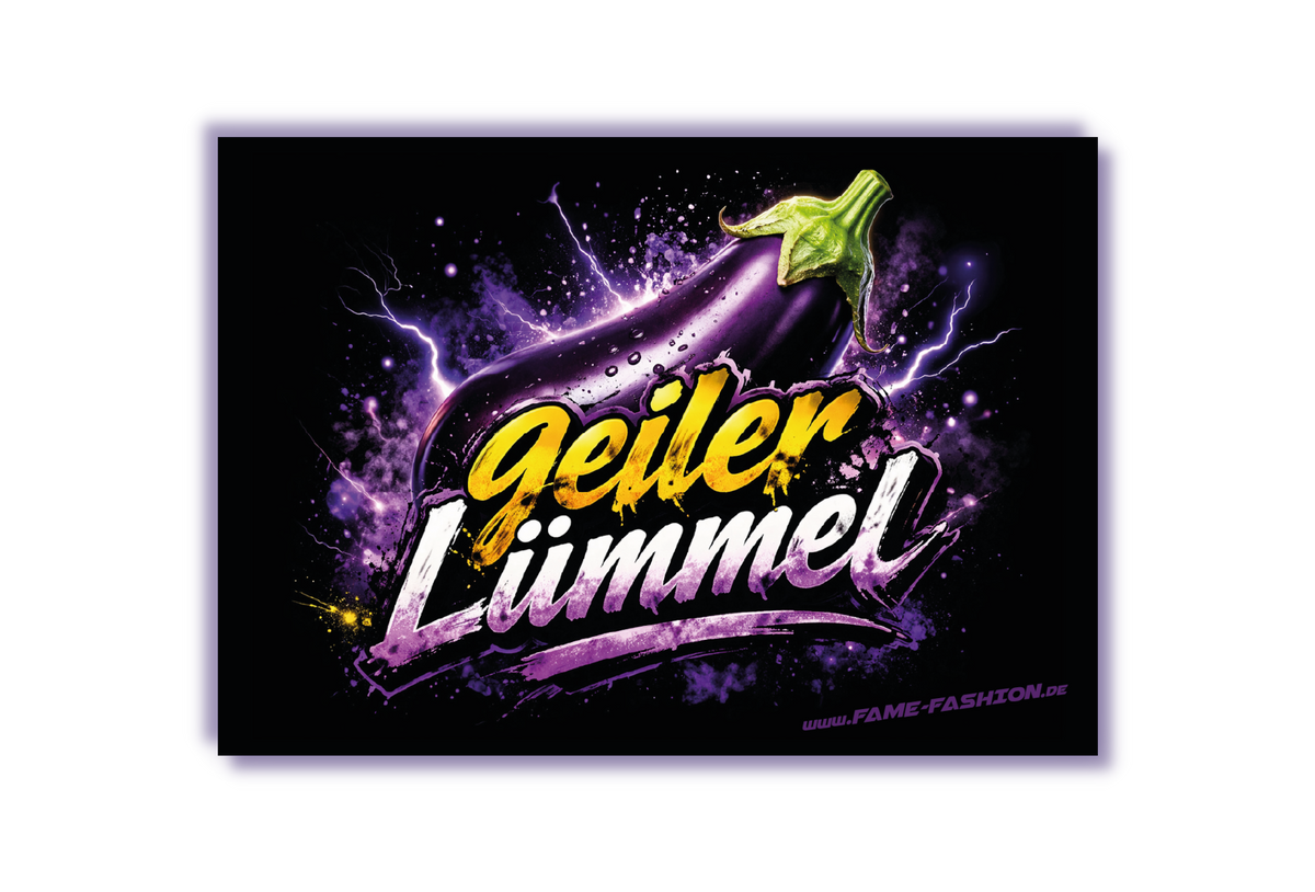 Geiler Lümmel-Aubergine- Malle Sticker