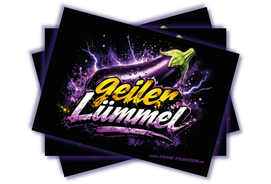 Geiler Lümmel-Aubergine- Malle Sticker
