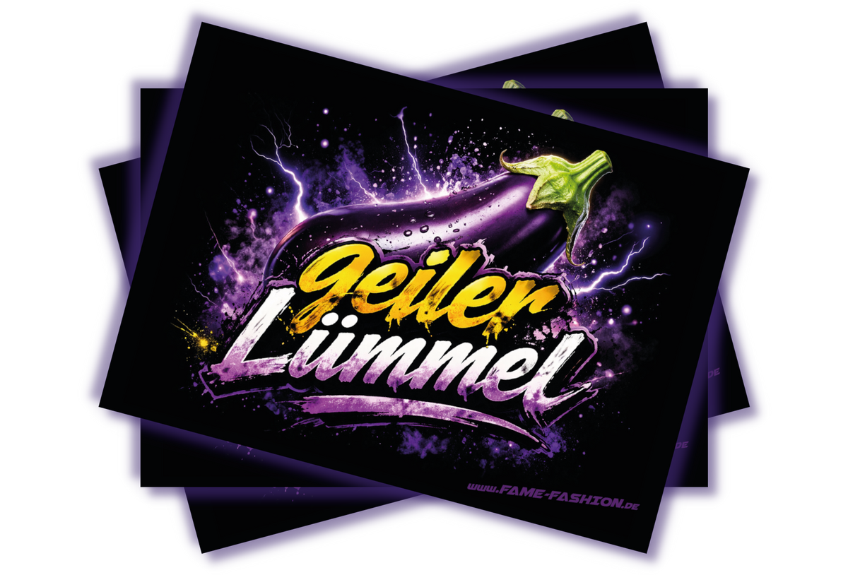 Geiler Lümmel-Aubergine- Malle Sticker