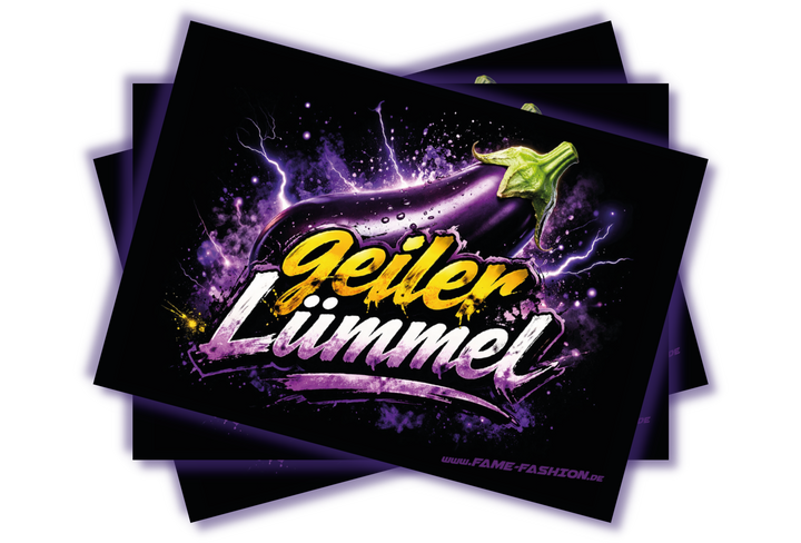 Geiler Lümmel-Aubergine- Malle Sticker