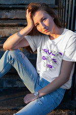 T-Shirt NEVER GIVE UP - White